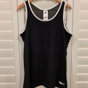 Black Adidas Workout Mesh/Cutout Tank